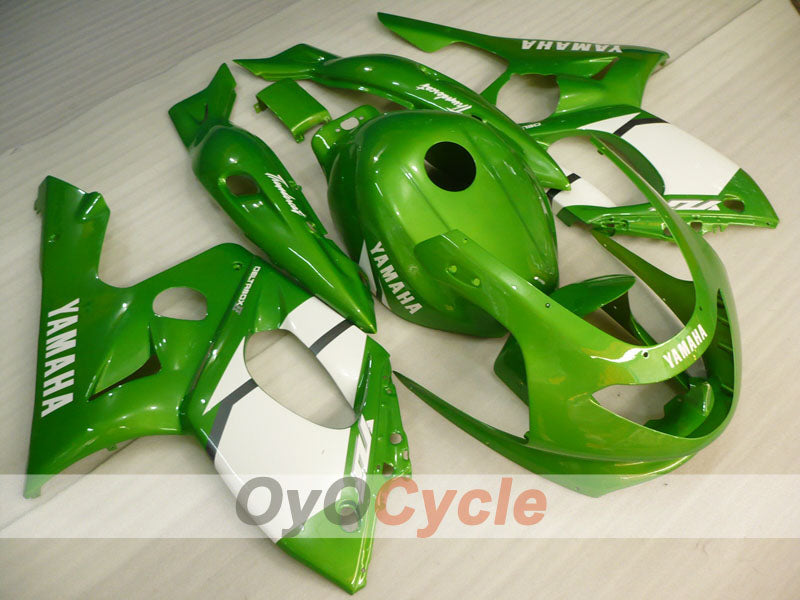 Carenado de inyección para YZF600R 97-07 - Verde, Blanco - Estilo de fábrica #OYO87906423
