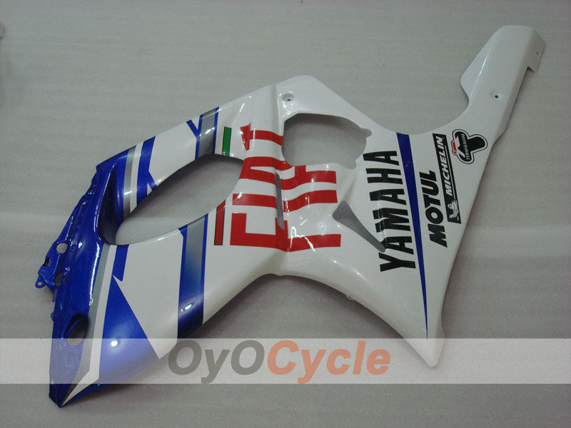 Kit de carenado por inyección para 97-07 YZF600R - Azul, Blanco - FIAT #OYO87906424