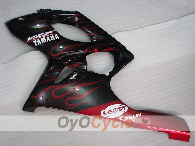 Kit de carenado por inyección para YZF600R 97-07 - Rojo, Negro - Llama #OYO87906428