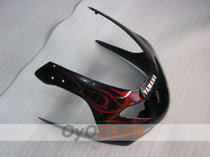 Kit de carenado por inyección para YZF600R 97-07 - Rojo, Negro - Llama #OYO87906428