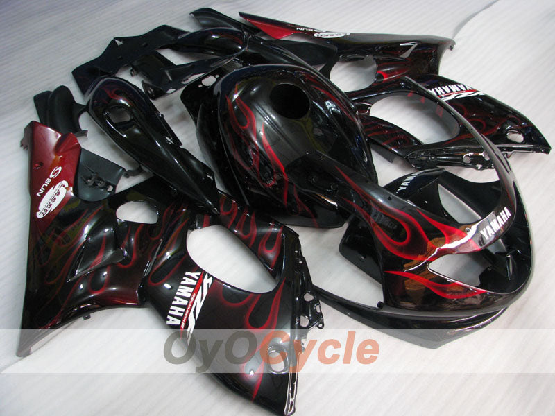Kit de carenado por inyección para YZF600R 97-07 - Rojo, Negro - Llama #OYO87906428