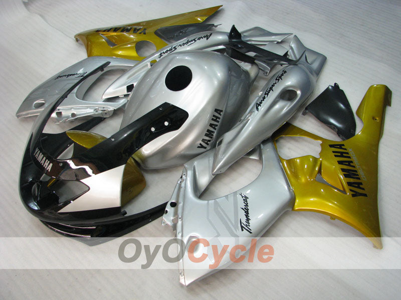 Kit de carenado por inyección para YZF600R 97-07 - Amarillo, Plata - Estilo de fábrica #OYO87906429