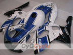 Kit de carenado de inyección para YZF600R 97-07 - Azul, Blanco - Estilo de fábrica #OYO87906432