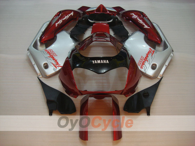 Kit de carenado para YZF1000R 97-07 - Color rojo vino, blanco - Estilo de fábrica #OYO87906438