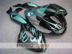 Kit de carenado para YZF1000R 97-07 - Cian, Negro - Llama #OYO87906449
