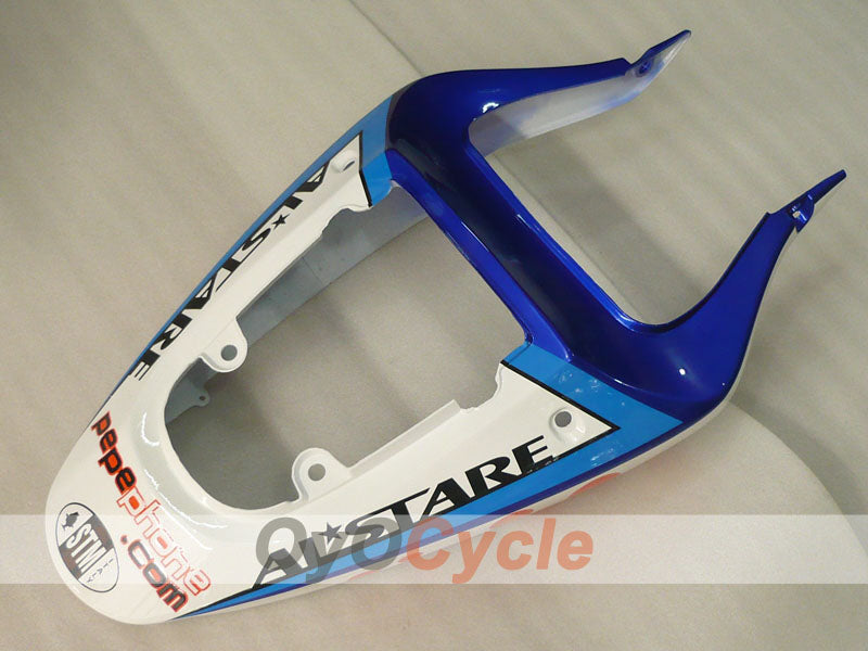 Kit de carenado por inyección para GSX R1000 00-02 - Azul, Blanco - Dark Dog, MOTUL #OYO87905215