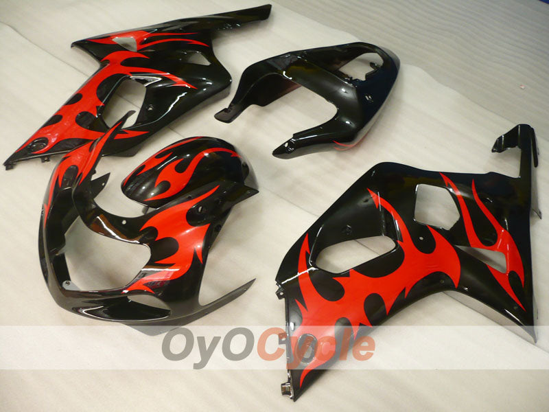 Kit de carenado por inyección para GSX R600 01-03 - Rojo, Negro - Estilo de fábrica, Personalizable #OYO87905079 Imagen principal del producto