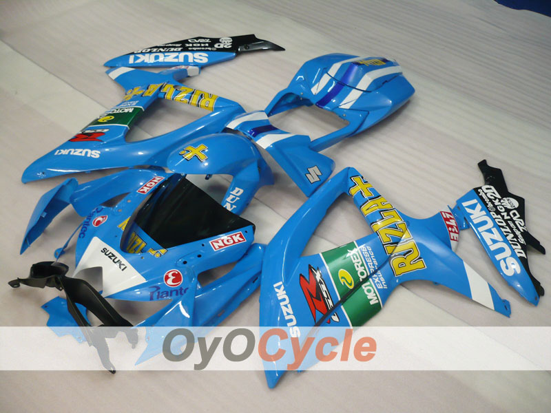Kit de carenado de inyección para GSX R600 08-10 - Azul, Negro - Rizla+ #OYO87901673