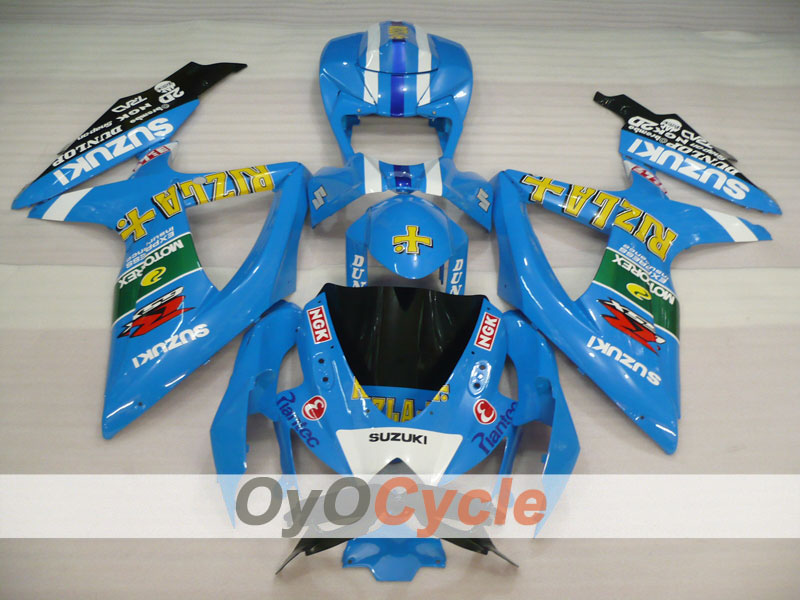 Kit de carenado de inyección para GSX R600 08-10 - Azul, Negro - Rizla+ #OYO87901673