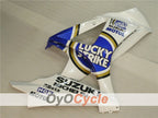 Kit de carenado de inyección para GSX R1000 07-08 - Azul, Blanco - Lucky Strike, MOTUL #OYO87902104