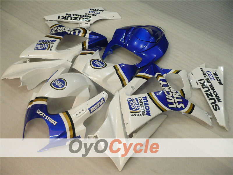 Kit de carenado de inyección para GSX R1000 07-08 - Azul, Blanco - Lucky Strike, MOTUL #OYO87902104