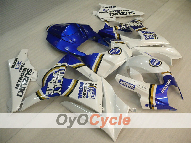 Kit de carenado de inyección para GSX R1000 07-08 - Azul, Blanco - Lucky Strike, MOTUL #OYO87902104 Imagen principal del producto