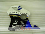 Kit de carenado de inyección para CBR600F4i 01-03 - Blanco, Negro - Konica Minolta, MICHELIN #OYO87900160