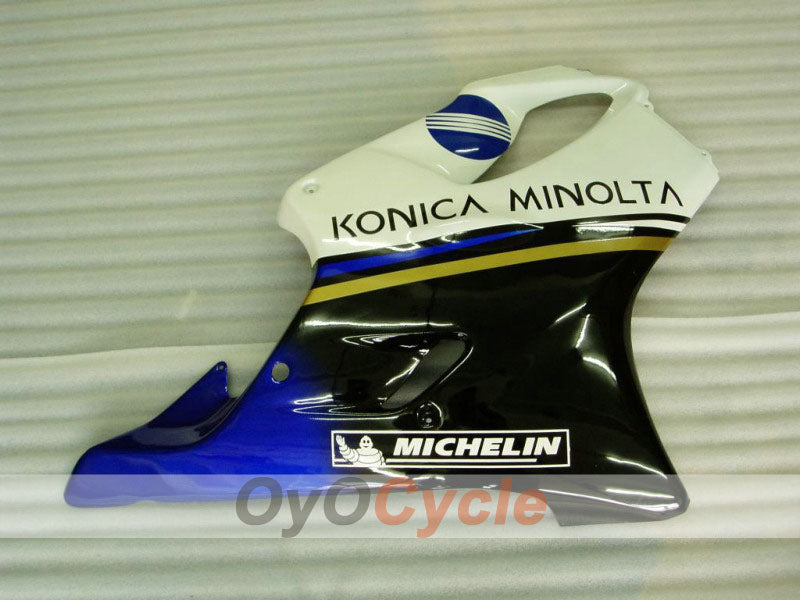 Kit de carenado de inyección para CBR600F4i 01-03 - Blanco, Negro - Konica Minolta, MICHELIN #OYO87900160