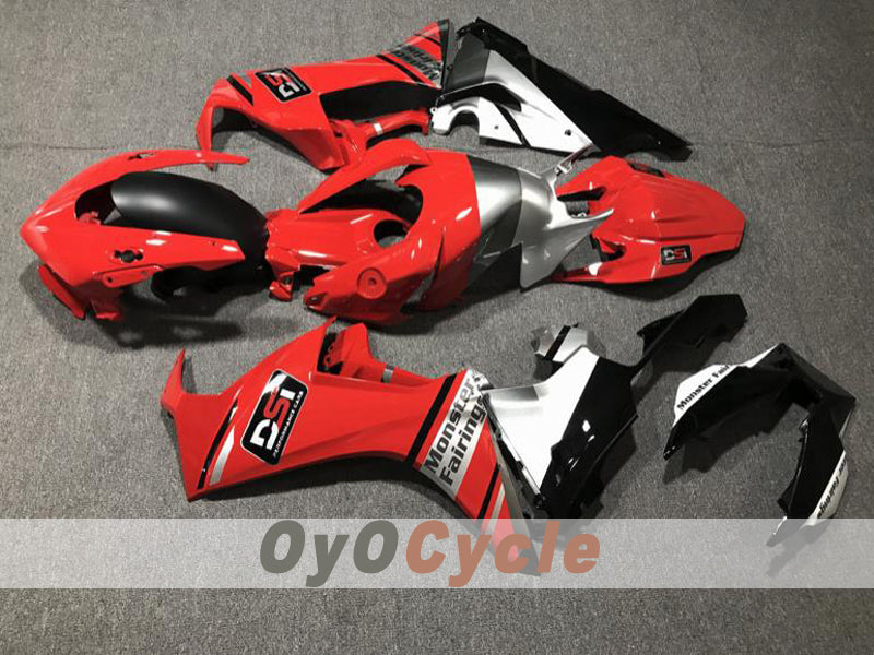 Kit de carenado por inyección para CBR1000RR 17-19 - Rojo, Plata - Estilo de fábrica #OYO87914597