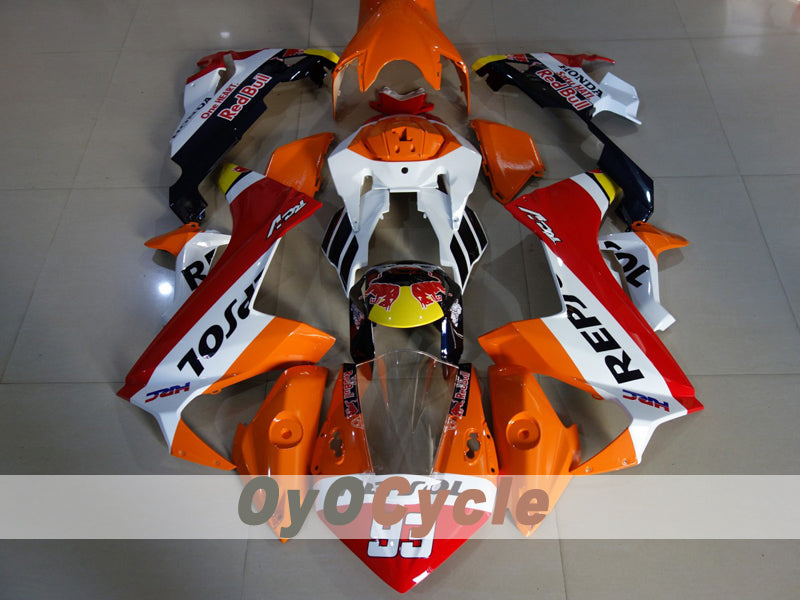 Kit de carenado por inyección para CBR1000RR 17-19 - Rojo, Naranja - Repsol #OYO87914589