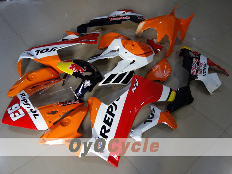 Kit de carenado por inyección para CBR1000RR 17-19 - Rojo, Naranja - Repsol #OYO87914589