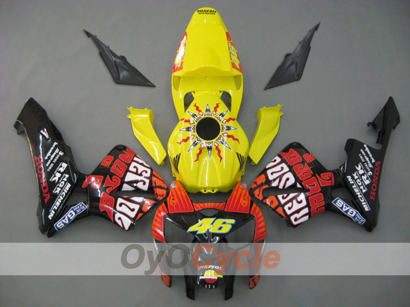 Kit carenado de inyección para CBR600RR 05-06 - Amarillo, Negro - Rossi #OYO87900344