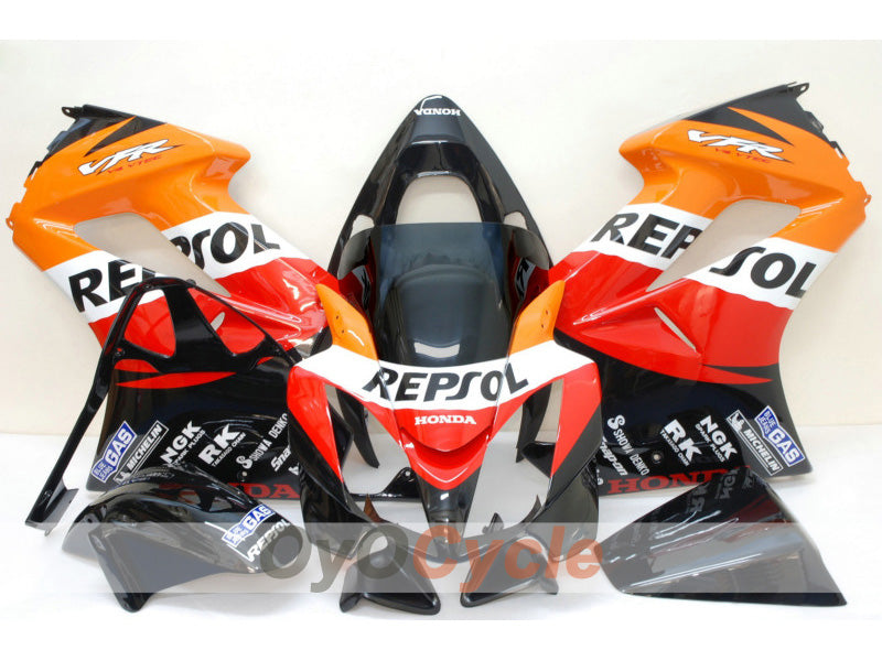 Kit de carenado de inyección para VFR800 02-13 - Naranja, Negro - Repsol #OYO87902832
