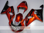 Kit de carenado por inyección para 01-03 GSX R600 - Naranja, Negro - Estilo de fábrica #OYO87901101