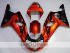 Kit de carenado por inyección para 01-03 GSX R600 - Naranja, Negro - Estilo de fábrica #OYO87901101