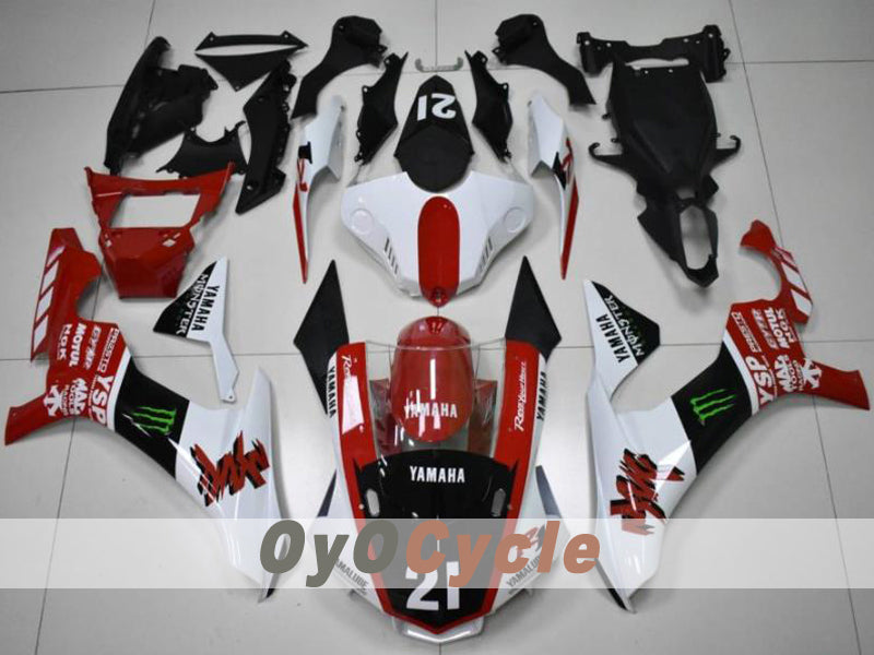 Kit de carenado por inyección para YZF-R1 15-19 - Rojo, Blanco - Monster #OYO87914638 Imagen principal del producto