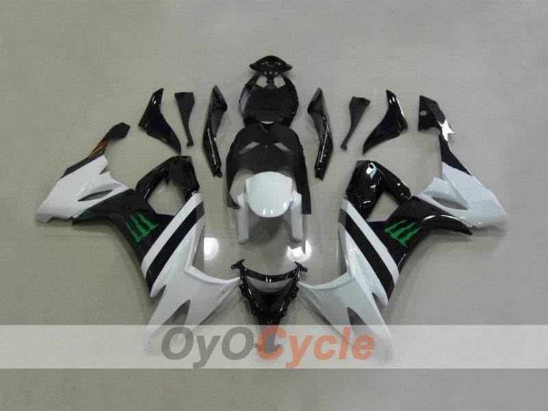 Kit de carenado por inyección para NINJA ZX-10R 08-10 - Blanco, Negro - Monster #OYO87901649