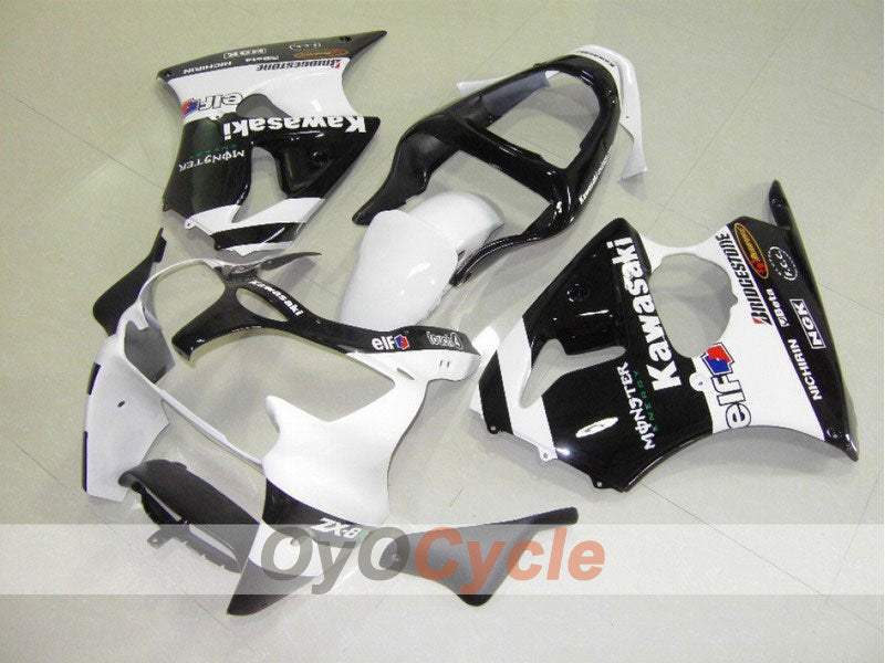 Kit de carenado por inyección para NINJA ZX-6R 00-02 - Blanco, Negro - Monster #OYO87901724 Imagen principal del producto