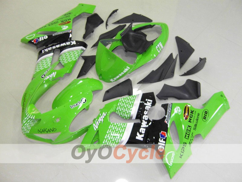 Kit de carenado por inyección para NINJA ZX-6R 05-06 - Verde, Negro - Nakano #OYO87901892 Imagen principal del producto