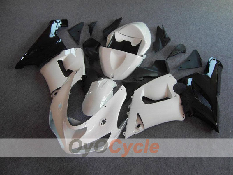 Carenado inyectado para NINJA ZX-6R 05-06 - Blanco, Negro - Estilo de fábrica #OYO87901860