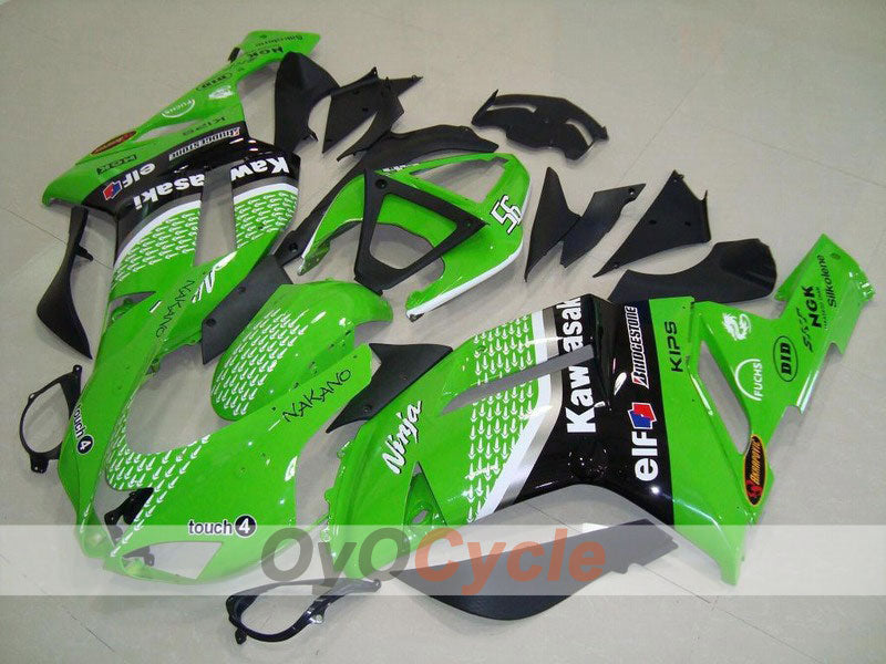 Kit de carenado por inyección para NINJA ZX-6R 07-08 - Verde, Negro - Nakano #OYO87901973 Imagen principal del producto