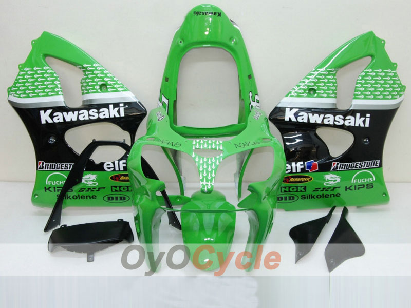 Carenado de inyección para NINJA ZX-6R 00-02 - Verde, Negro - Nakano #OYO87901726 Imagen principal del producto