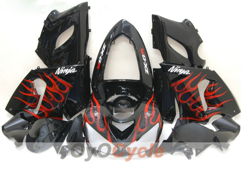 Kit de carenado de inyección para NINJA ZX-6R 05-06 - Rojo, Negro - Llama #OYO87901865 Imagen principal del producto